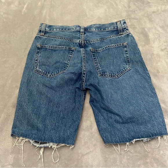 New! Frame Le Slouch Bermuda Shorts Riverrun Blue 21830 - Picture 13 of 14